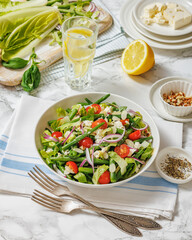 Green Bean Tomato Romaine lettuce Cheese Salad