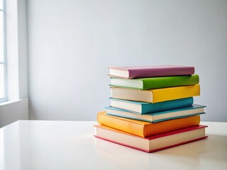 Fototapeta premium Keep Up the Good Work: Motivational Business Concept Stock Photo - Books on White Table
