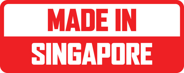 made in signapore rubber stamp vector