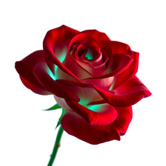 red rose on white background