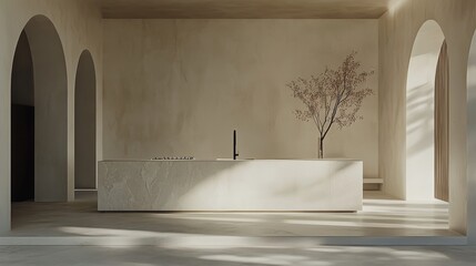 Minimalist Kitchen Design: Beige Tones and Natural Light