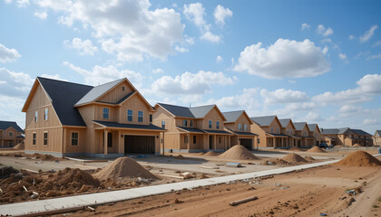 Cozy living room with brown walls, wooden floor. Comfortable sofa with pillows, yellow chair, round table with decor. Autumn landscape picture on wall ... See More
