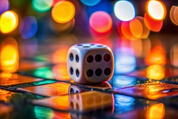 Low Light Dice Game Board - Colorful Game Night Ready to Roll