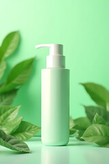Natural skincare product display studio product photography minimalist close-up organic beauty
