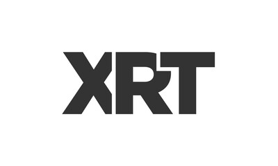 XRT logo design template with strong and modern bold text. Initial based vector logotype featuring simple and minimal typography. Trendy company identity.