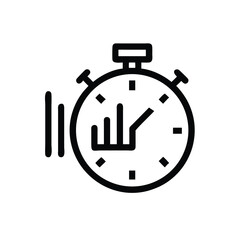 Stopwatch with sound waves symbolizing time management.