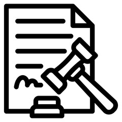 Legal Document Icon Element For Design