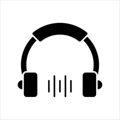 Icon a headphones, isolated against a clean background.