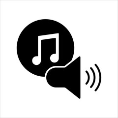 Icon a audio, isolated against a clean background.