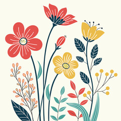 seamless flower pattern, pattern, background, flower, flower background, pattern design, Line geometric seamless pattern. raster copy illustration. Ethnic floral ornament. For interior design