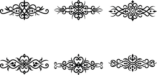 Victorian graphic ornament on white background