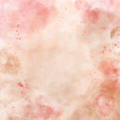 Obraz premium Warm Brown and Red Watercolor Abstract Background with Organic Texture and Soft Pink Gradient for Creative Design Projects