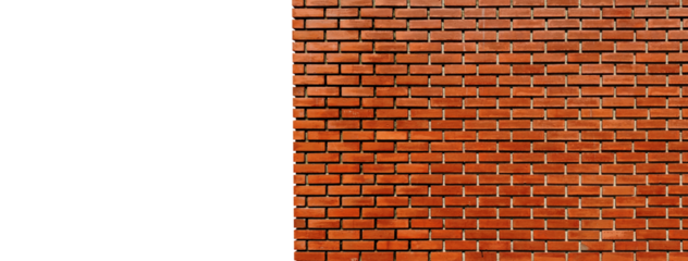 Red brick wall corner. Red brick wall photo, PNG transparent.