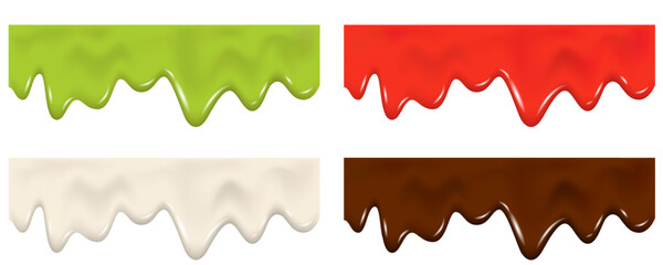 Flowing milk, melted ice cream, chocolate glaze texture.