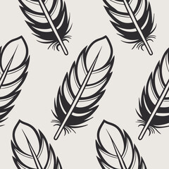 Obraz premium seamless pattern with feathers