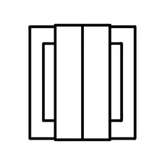 room divider vector icon, simple black outline line icon of room divider, furniture vector line art icon