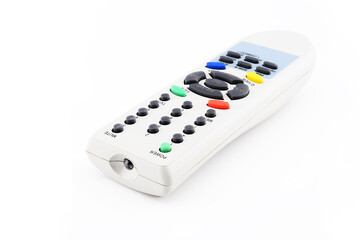 tv remote control isolated on white background close up