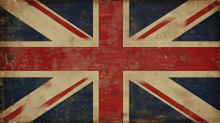 Weathered Union Jack, Grunge Flag of the United Kingdom With a Distressed, Vintage Texture