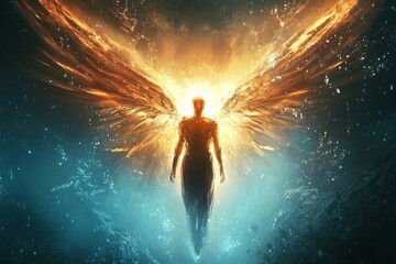 Naklejka premium Conceptualizing resurrection through celestial imagery.