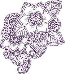 Beautiful flower art and mandala vector design