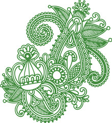 Beautiful flower art and mandala vector design