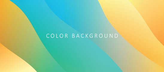Gradient color background with 3d waves design