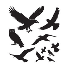 Collection of Black and White Food Icons