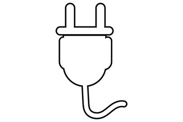 Obraz premium electric plug icon isolated on white background.