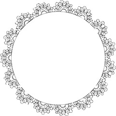 Beautiful flower art and mandala vector design