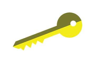 key icon on white background. flat style key icon.