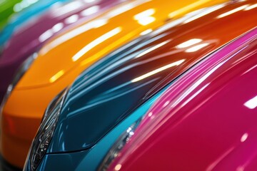car paint samples, auto colors close up generative ai