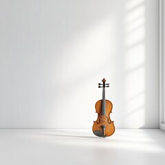 Violin in a minimalist room