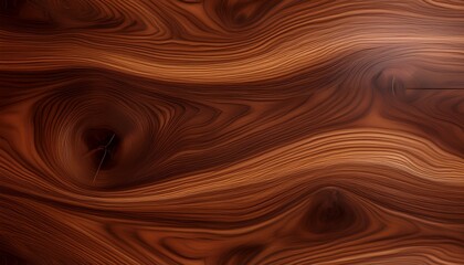 Fototapeta premium A dark walnut wood seamless pattern with a high-polish finish. This luxurious, realistic texture with smooth reflections is perfect for elegant interior design, furniture, and backgrounds.