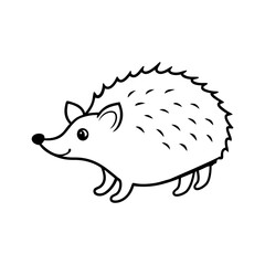 A Hedgehog with an apple on its back silhouette