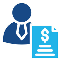 Financial Advisor Icon Element For Design