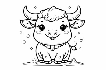 cow vector for kids coloring pages