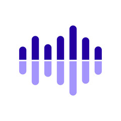 Icon a soundwave, isolated against a clean background.