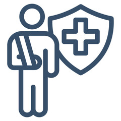 Casualty Insurance Icon Element For Design