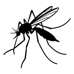 Silhouette of mosquito 