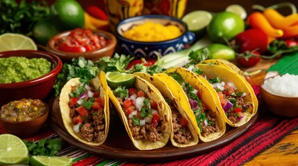 A celebratory Mexican lunch featuring margarita tacos.