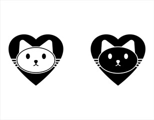 Cat Head Vector Illustration. For your website, logo, app, UI design. Vector illustration, isolated on white background.