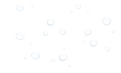 Realistic blue water drops. PNG drops, condensation on the window, transparent water drop. Abstract...