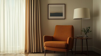 Scandinavian design living room modern home gigapixel quality cozy environment artistic viewpoint tranquil aesthetic