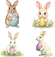 easter bunny and eggs