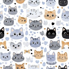 A delightful collection of cute animals creates a cheerful atmosphere with soft pastels and ample space for writing or design SEAMLESS PATTERN