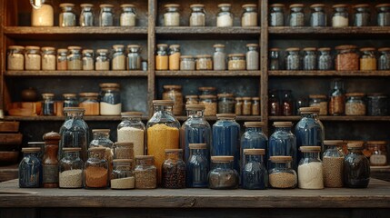 Fototapeta premium Spiced, Aromatic, and Colorful Pantry