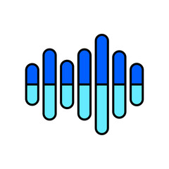 Icon a soundwave, isolated against a clean background.