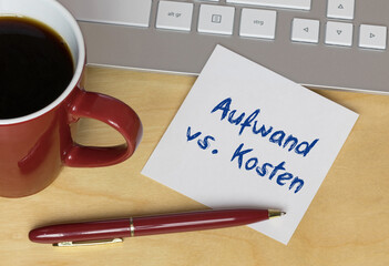 Aufwand vs. Kosten	