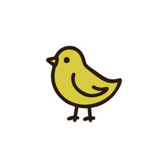 simple icon yellow spring chicken