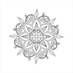 vector illustration of a flower mandala art 8